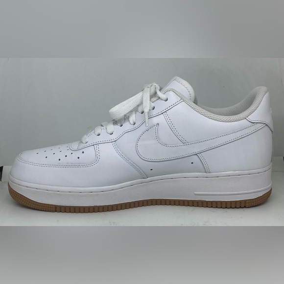 Nike Men's Air Force 1 '07 Low Shoes White/Gum Sole Size 12 - Picture 2 of 14